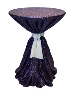 purple covered table